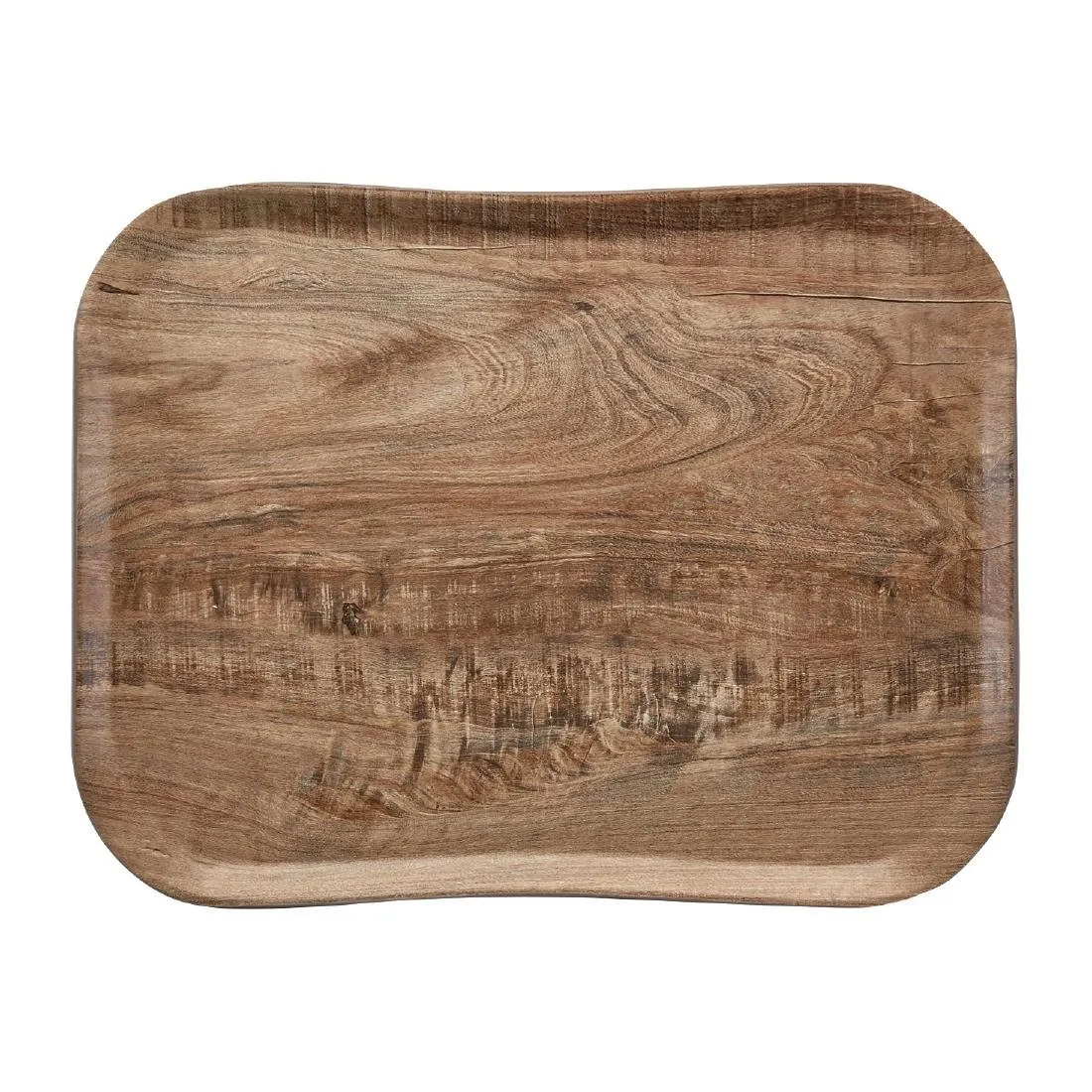 Plateau Polyester Century Aspect Naturel Bois Olivier Clair - 330 X 430Mm