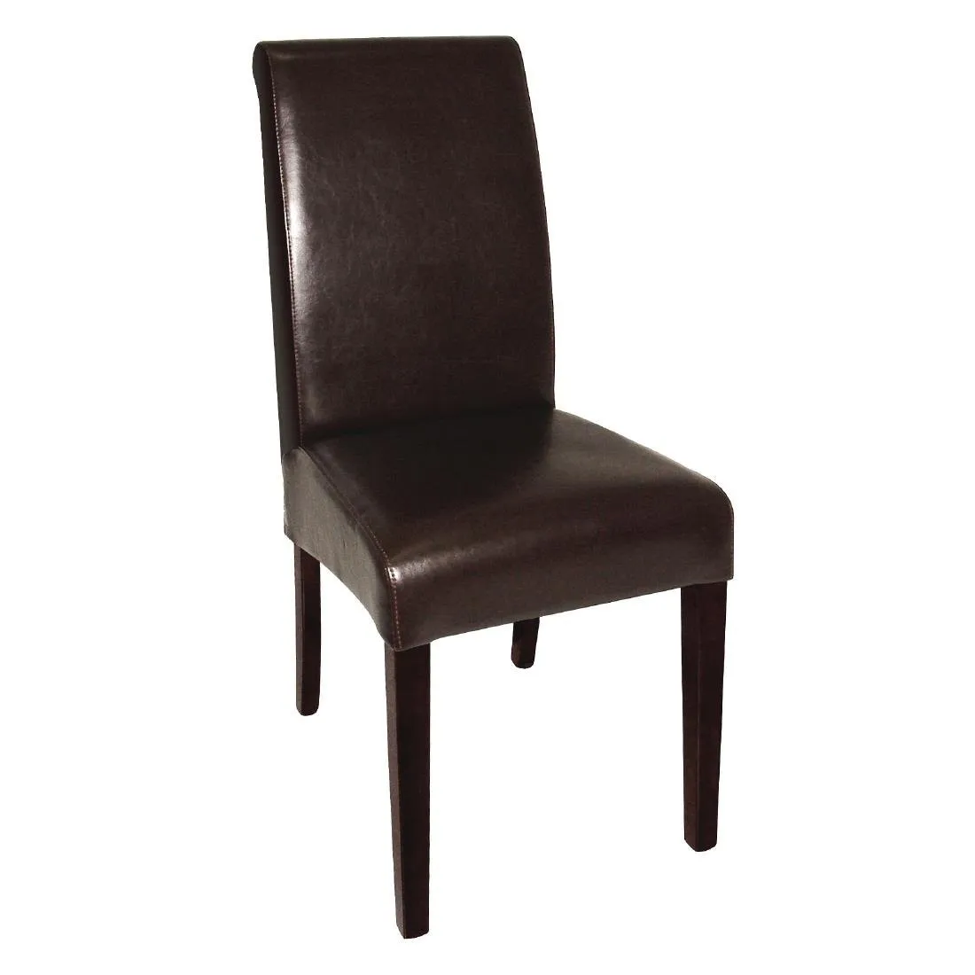 Chaises En Simili Cuir À Dossier Incurvé Noires