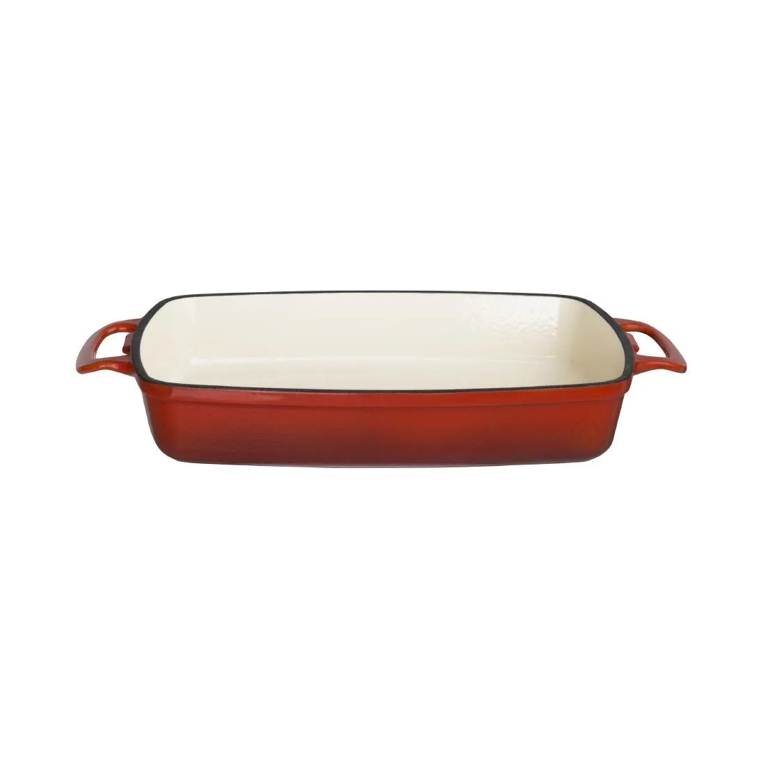 Plat en Fonte Rectangulaire Rouge - 2,8L