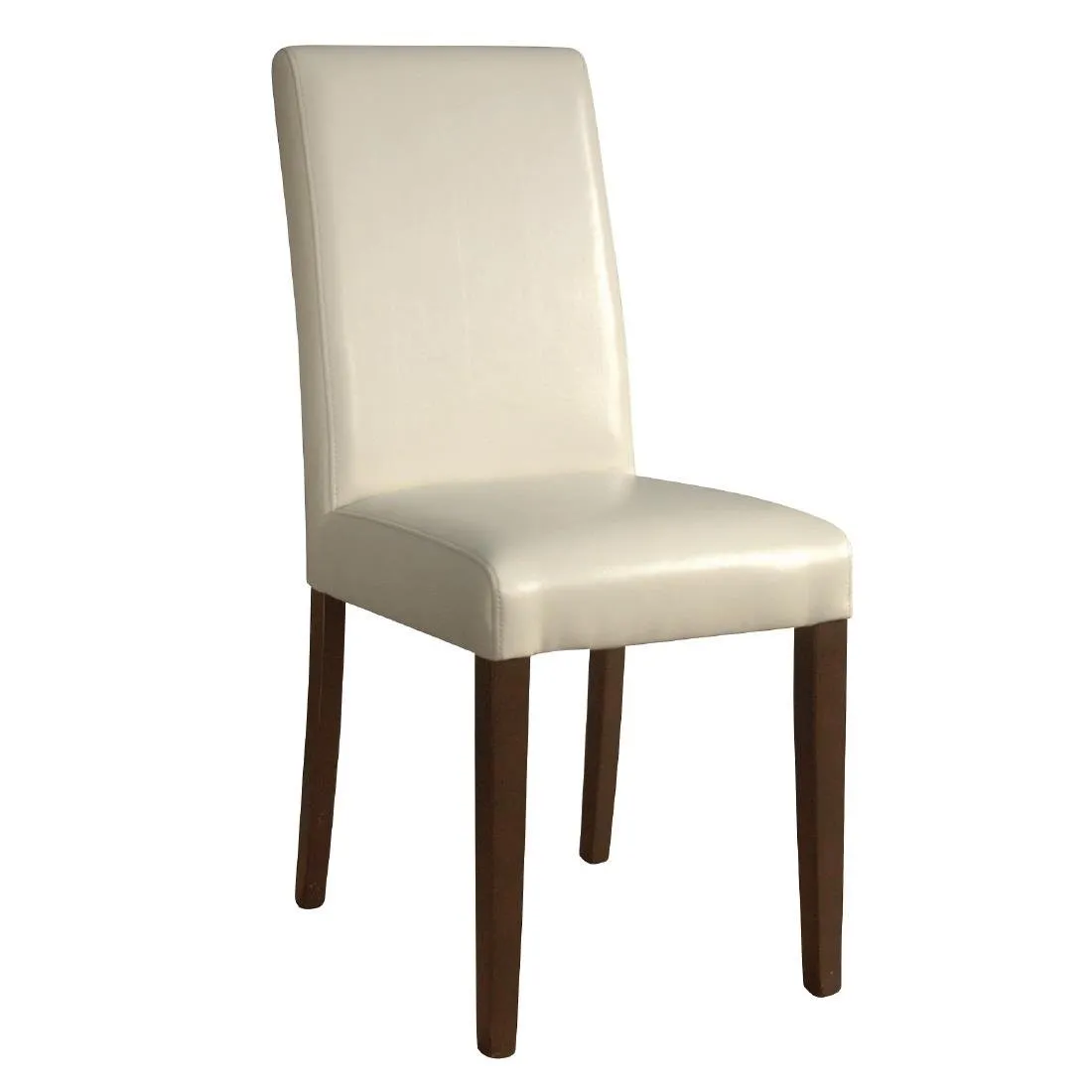 Chaises En Simili Cuir - Crème