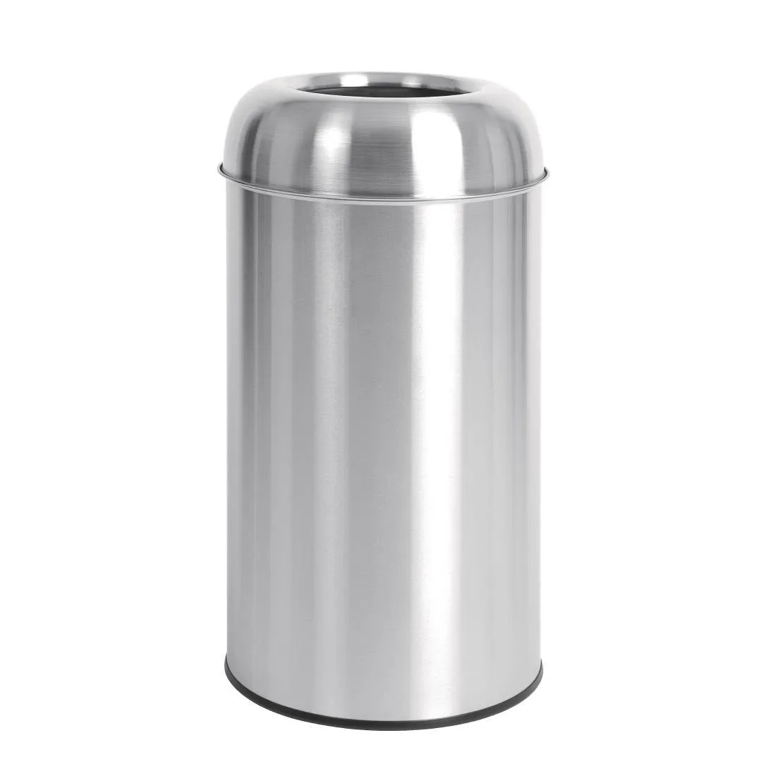Poubelle Dome en Inox Ouverte - 40L
