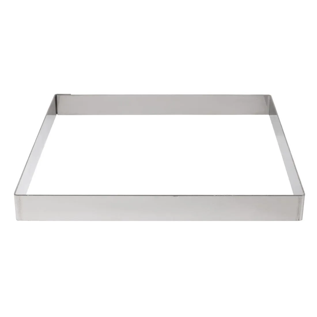 Cercle À Tarte Carré en Inox - L 200 x P 200mm