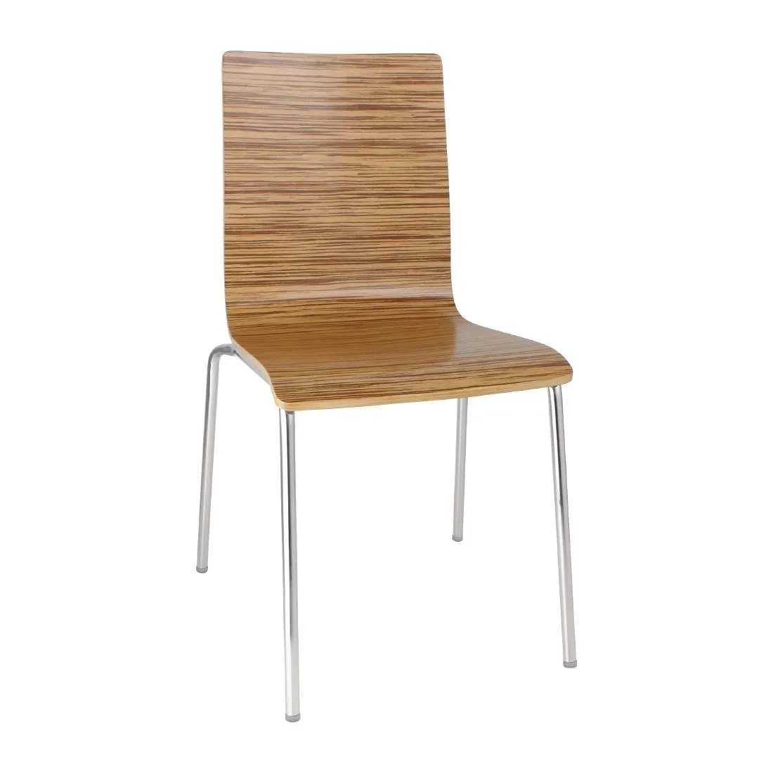 Chaise Dossier Carré Zebrano - Lot De 4