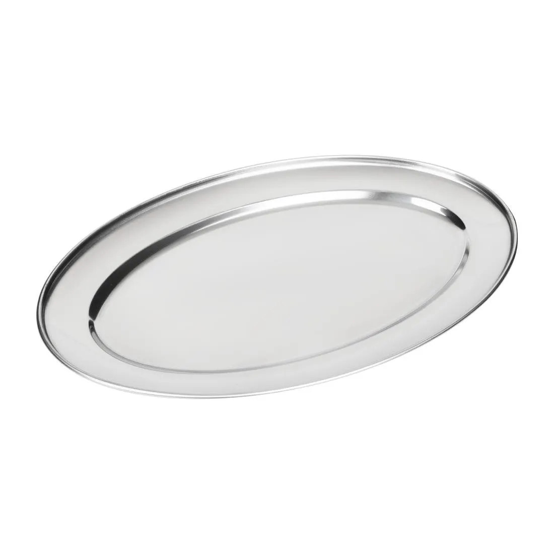 Plat De Service Ovale Inox - 450mm