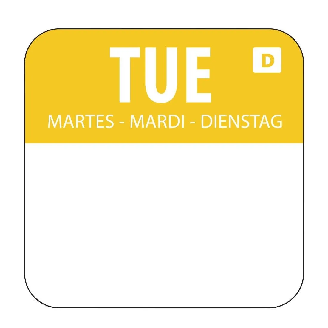 Etiquettes Solubles Pour Aliments "Mardi" - Boîte de 1000