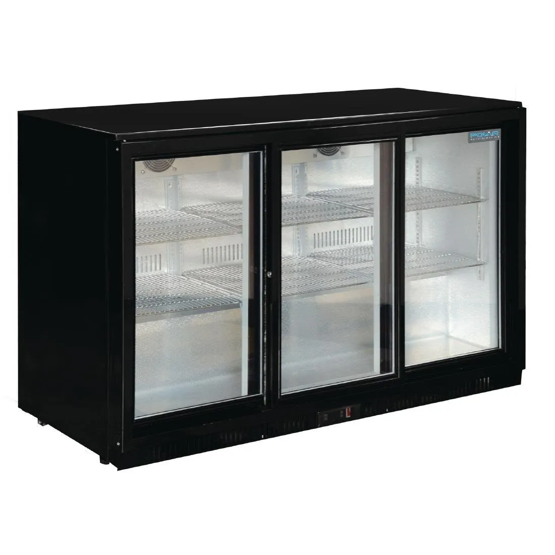 Arrière-Bar Réfrigéré - 3 Portes Vitrées Coulissantes - 330 L