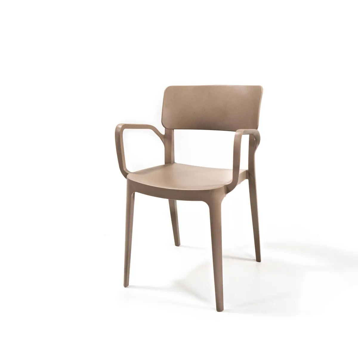 Chaise Empilable Wing avec Accoudoirs - Beige Sable
