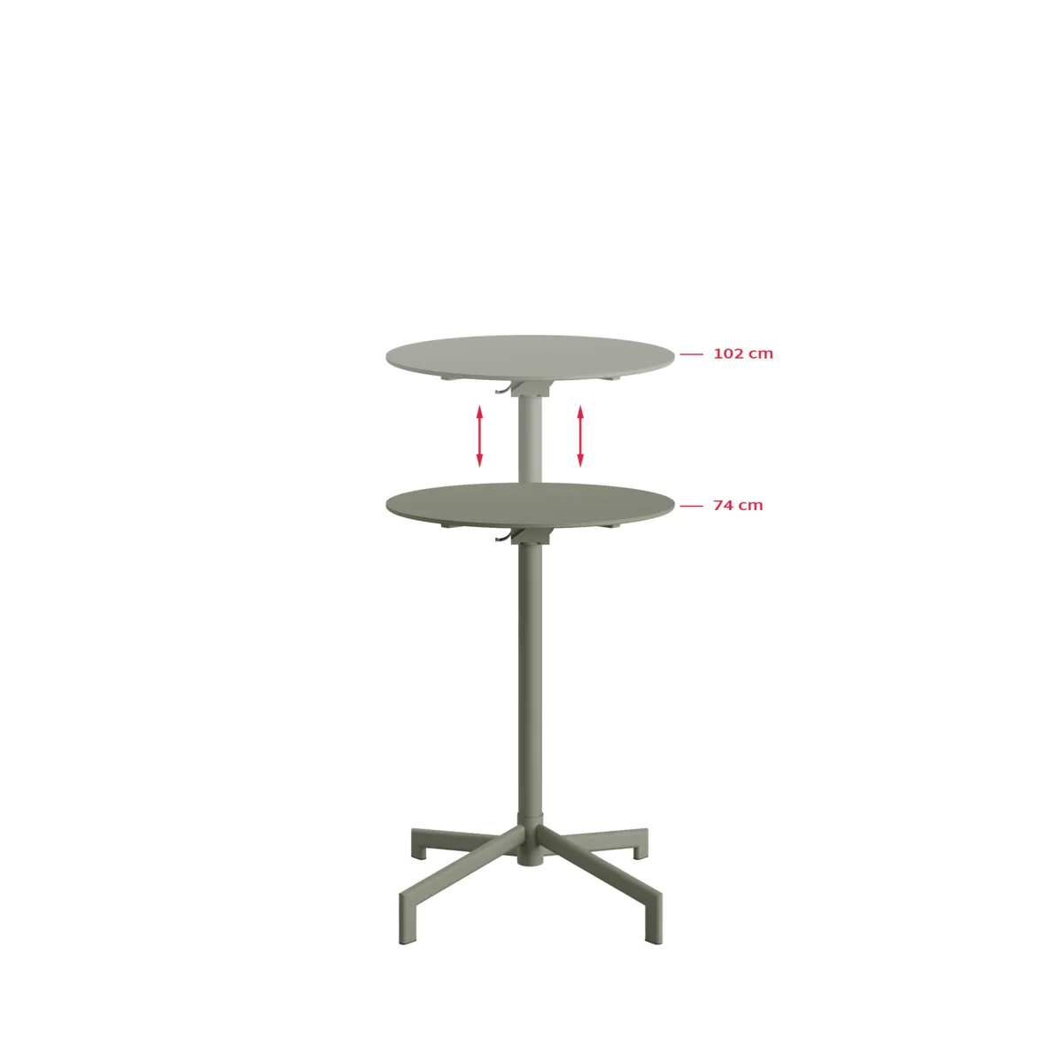 Table de Terrasse Ajustable Versa 2 Hauteurs - Vert