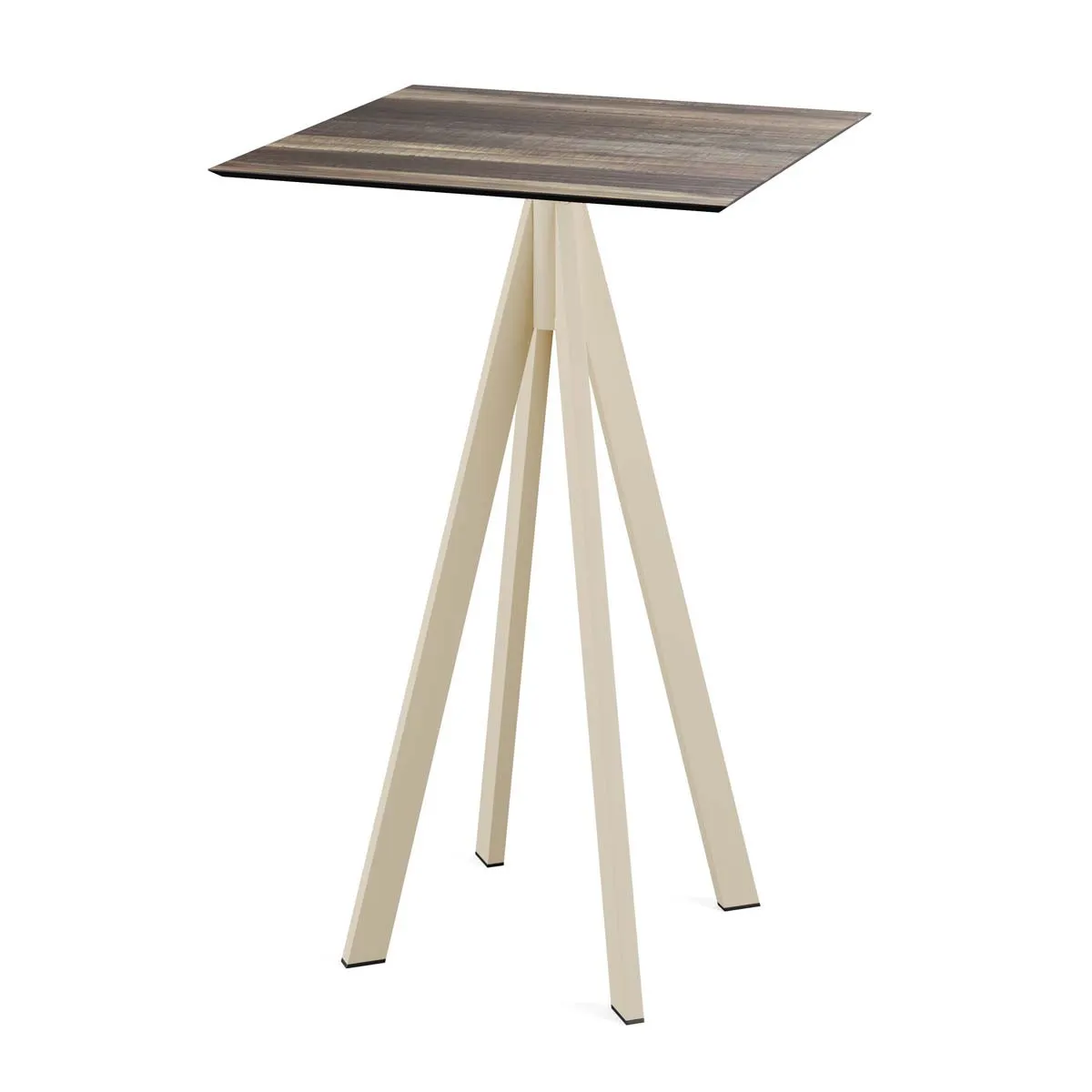 Mange-Débout Infinity Piètement Sable et Plateau Tropical Wood - 70 x 70 cm