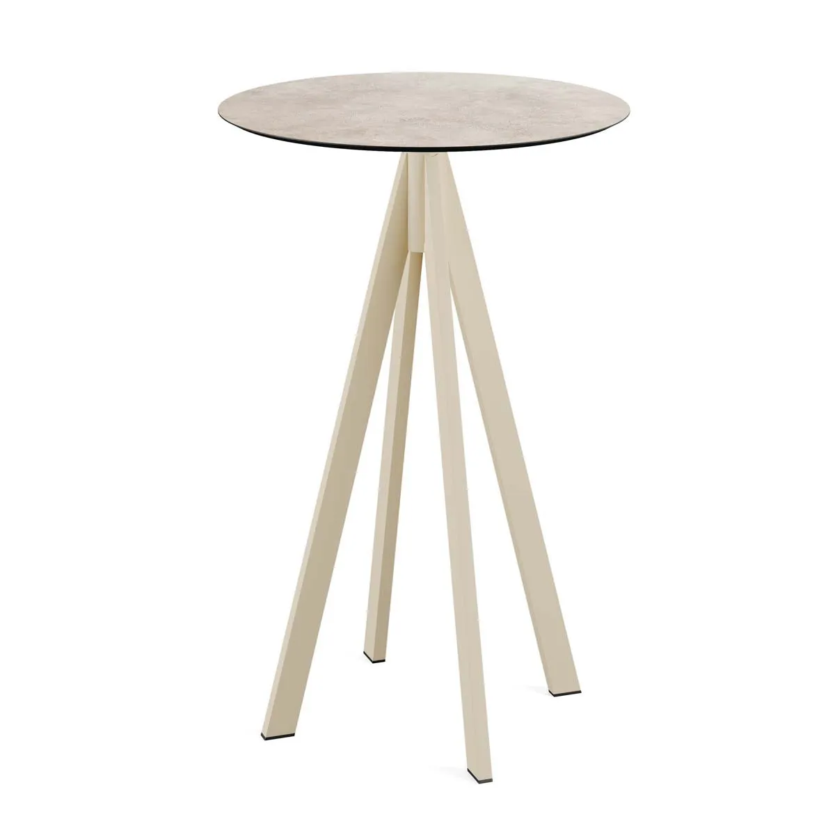 Mange-Débout Infinity Piètement Sable et Plateau Moonstone - Ø 70 cm