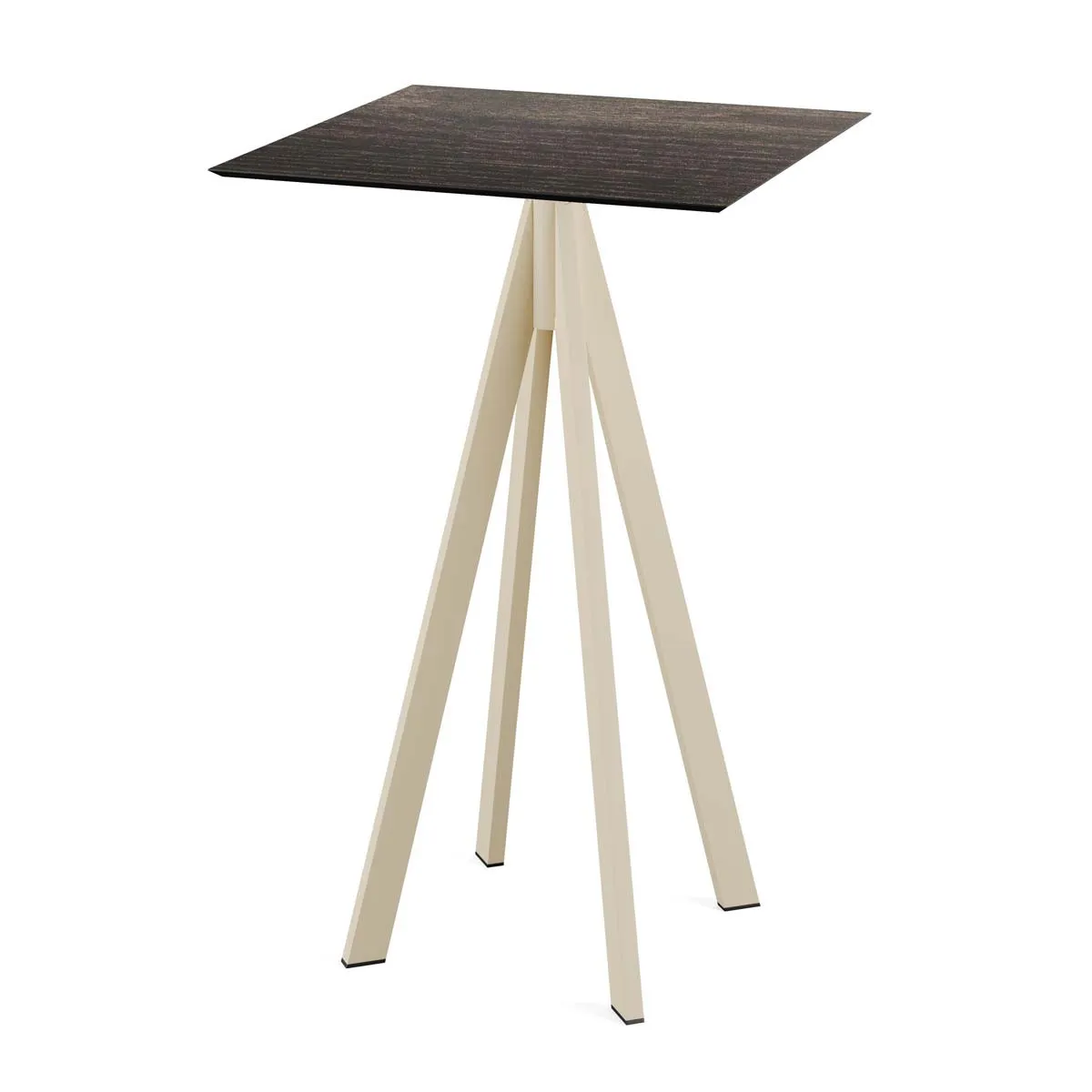 Mange-Débout Infinity Piètement Sable et Plateau Riverwashed Wood - 70 x 70 cm