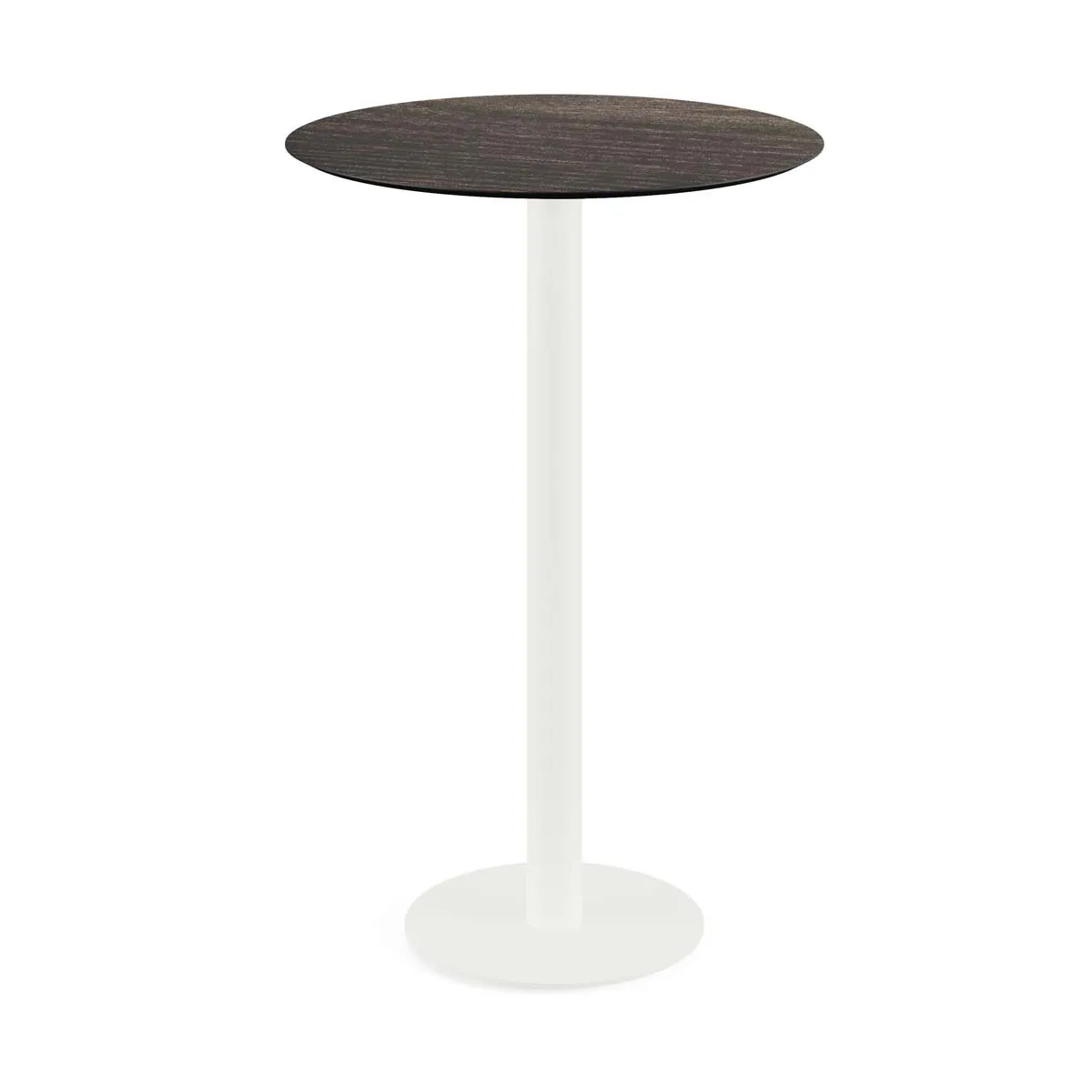 Mange-Debout Urban Piètement Blanc et Plateau Riverwashed Wood - Ø 70 cm