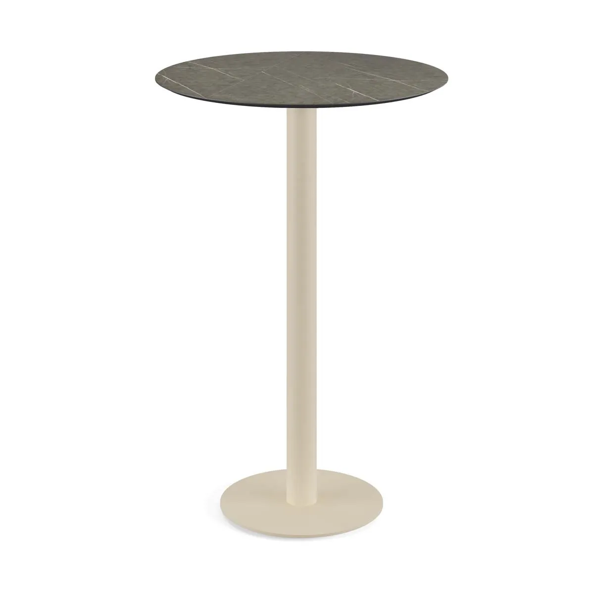 Mange-Debout Urban Piètement Sable et Plateau Midnight Marble - Ø 70 cm
