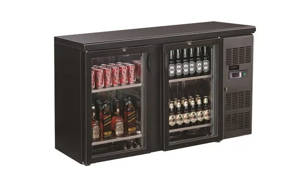 Arrière-Bar Réfrigéré - 2 Portes Vitrées Battantes - 350 L