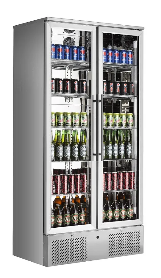 Arrière-Bar Réfrigéré - 2 Portes Vitrées Battantes - 458 L