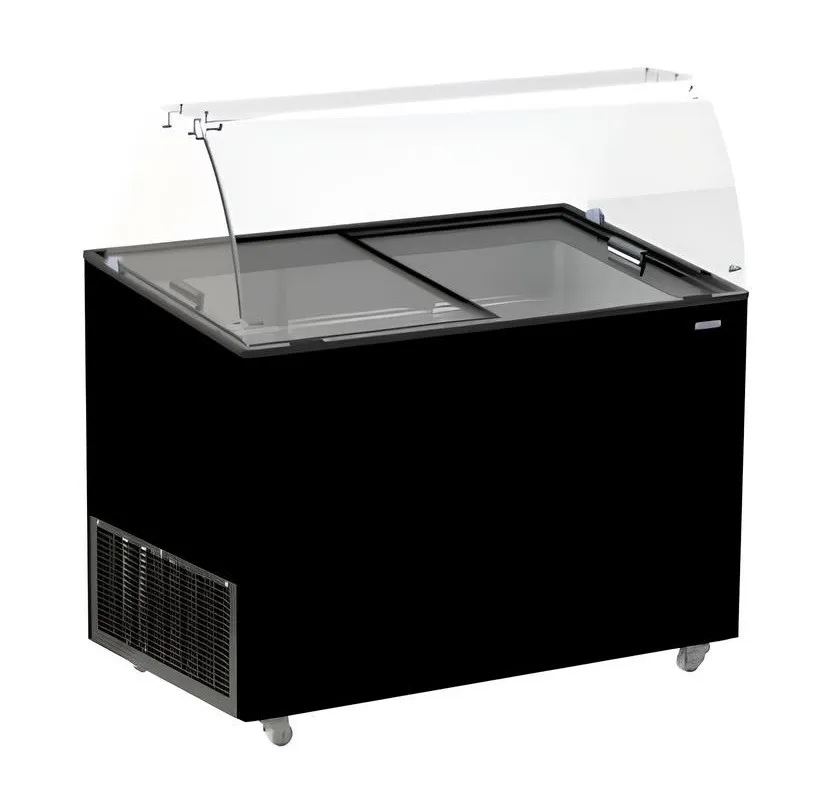 Vitrine à Crème Glacée Noire - 8 x 5 L