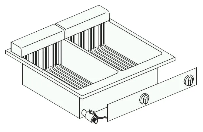 Friteuse Électrique Encastrable Drop-In - 2 x 10 L
