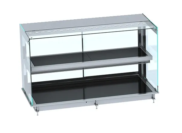 Vitrine Chauffante Drop-In avec Plaque Vitrocéramique - L 1440 x P 720 mm
