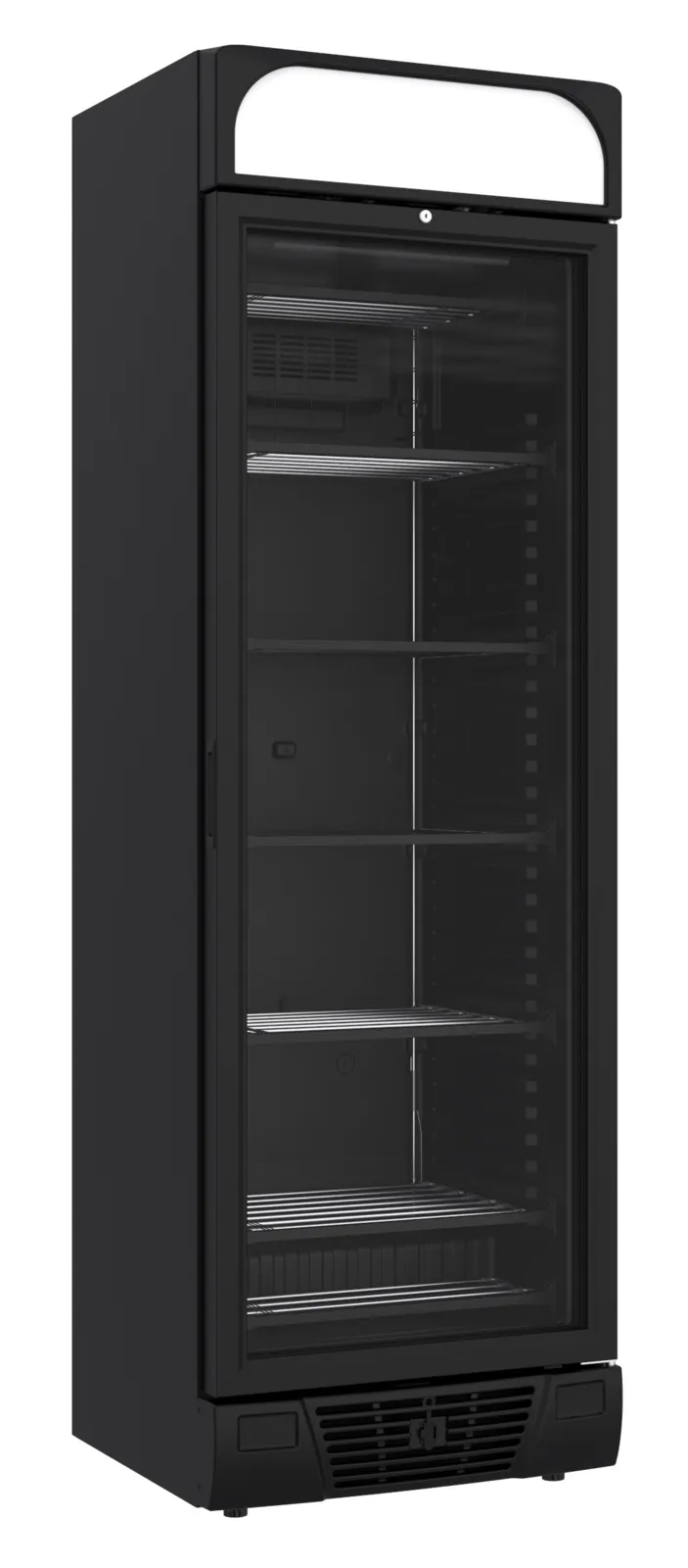 Armoire Réfrigérée Négative Noire - 1 Porte Vitrée - 382 L