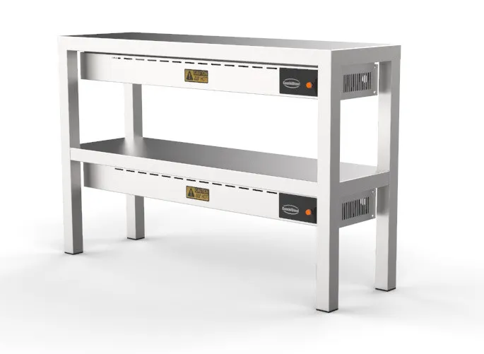 Étagère Chauffante en Céramique - 2 Niveaux - L 1400 x P 300 mm