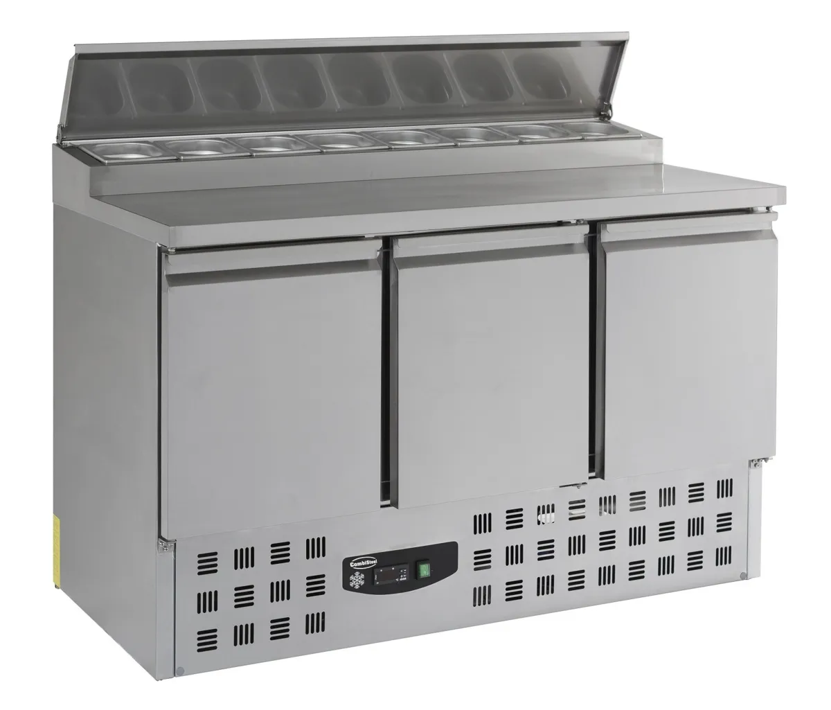 Saladette Réfrigérée à 3 Portes - 8 Bacs GN 1/6 - 392 L