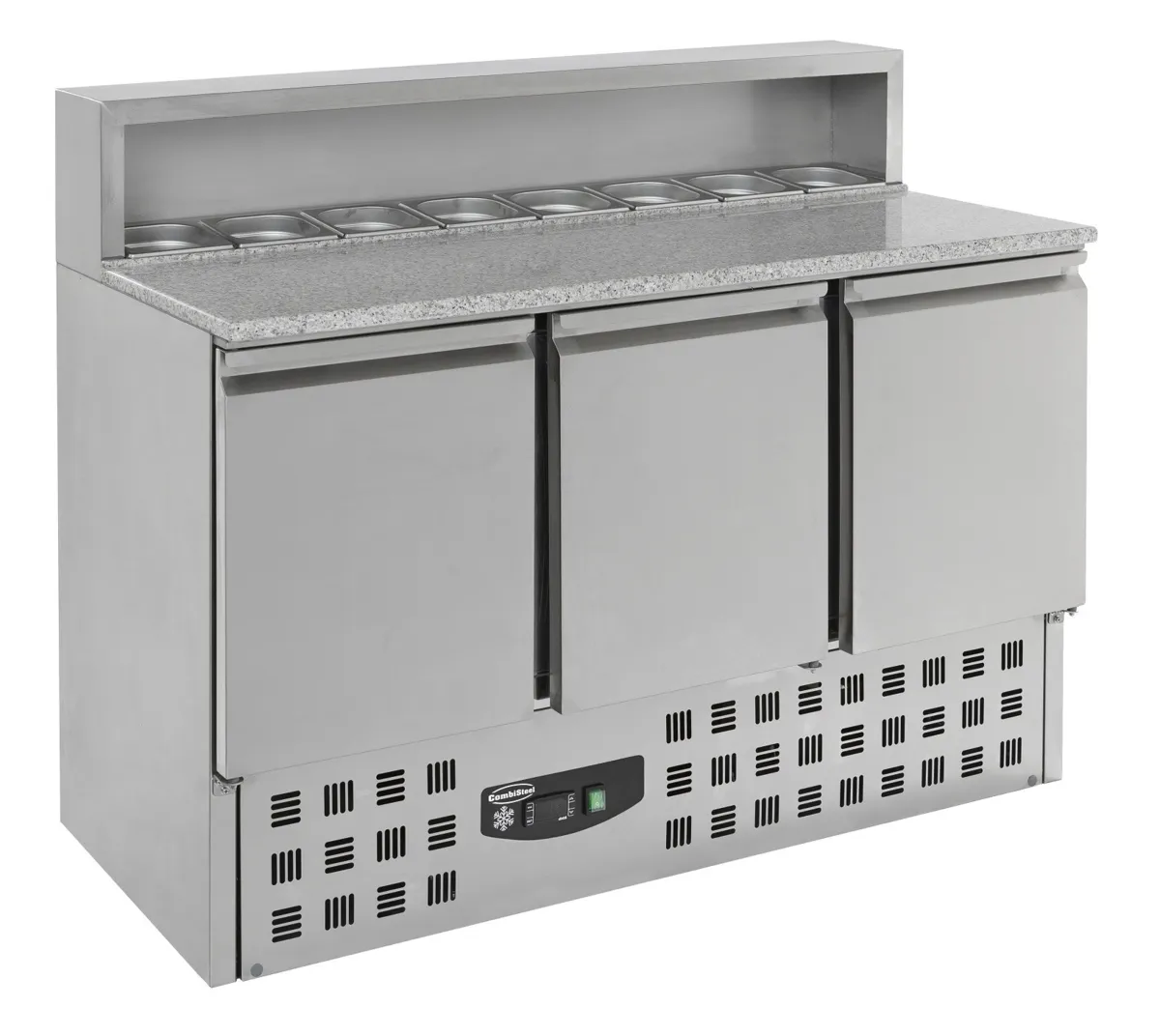 Meuble à Pizza Réfrigéré à 3 Portes - 8 Bacs GN 1/6