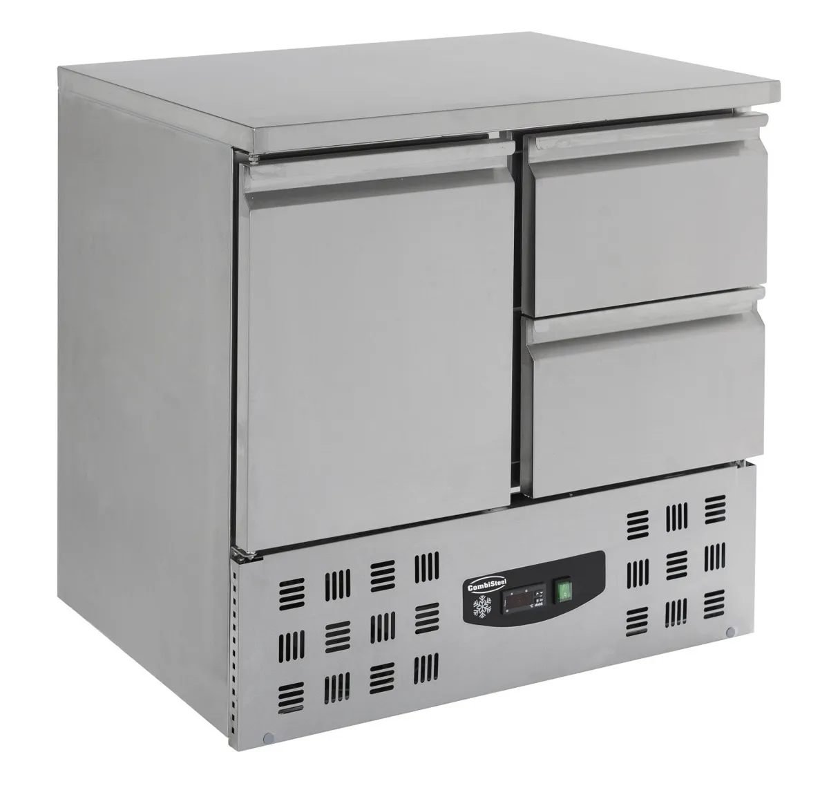 Table Réfrigérée Positive Compacte - 1 Porte et 2 Tiroirs - 257 L