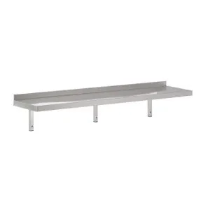 Etagère Murale en Inox avec Support - L 2000 x P 400 mm