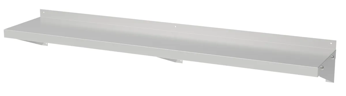 Etagère Murale en Inox avec Equerres - L 900 x P 400 mm
