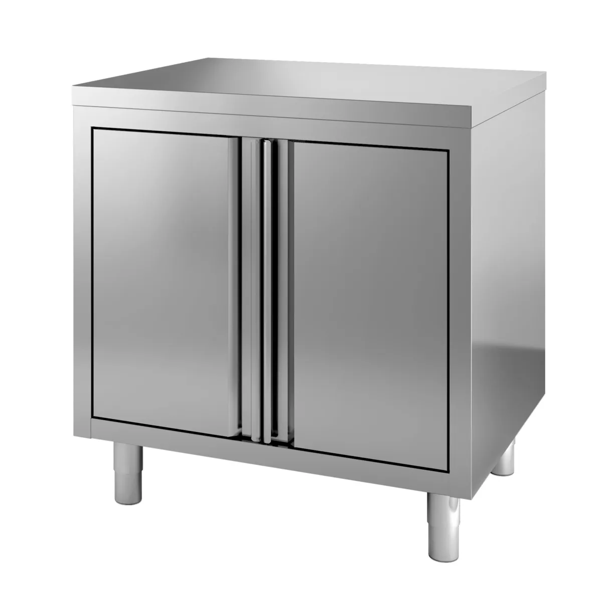 Meuble Inox Bas à 2 Portes Battantes - L 800 x P 700 mm
