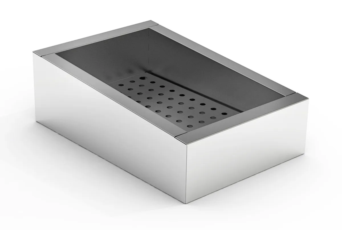 Bac à Glace Pilée Incliné avec Vidange Côté - GN 1/1