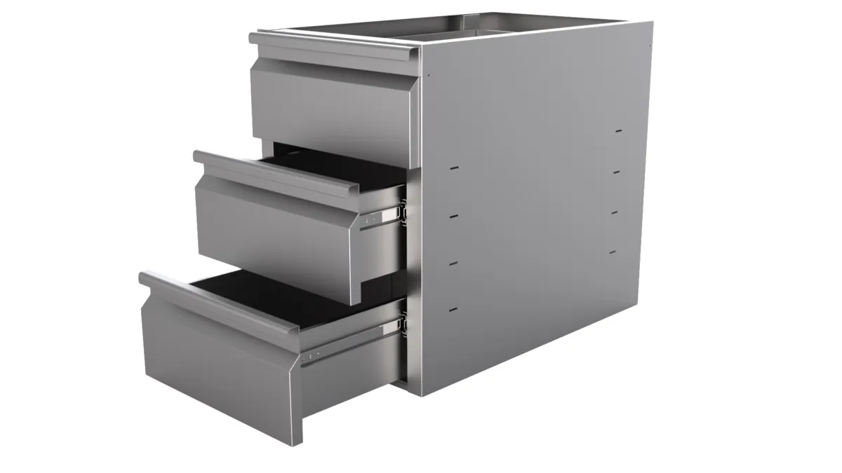 Bloc 3 Tiroirs pour Table Réfrigérée P 700 mm