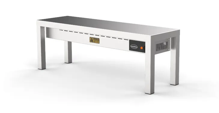 Etagère de Table Chauffante en Céramique - 1 Niveau - L 1400 x P 300 mm