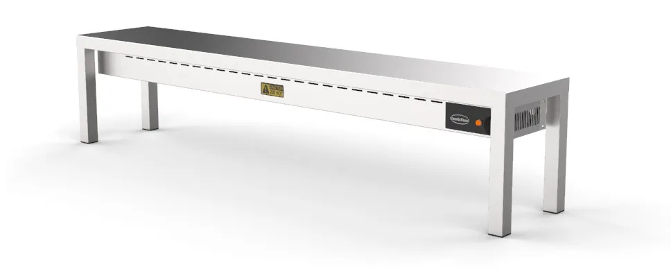 Etagère de Table Chauffante en Céramique - 1 Niveau - L 2000 x P 300 mm