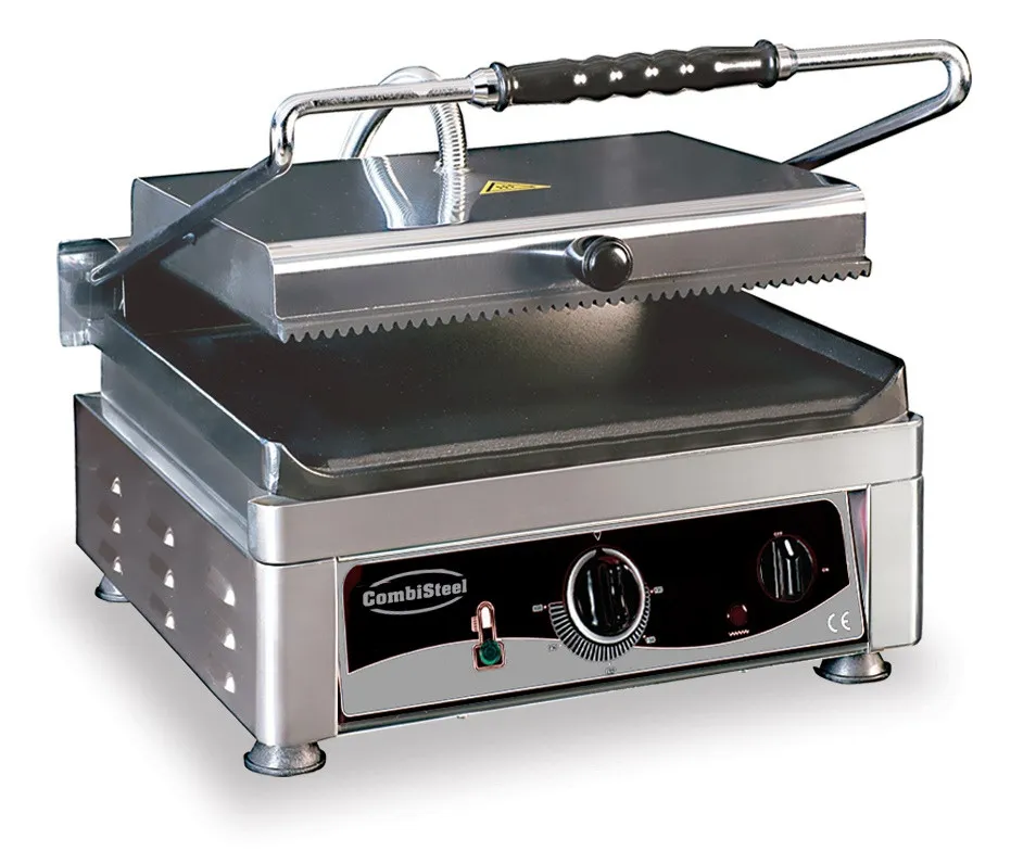 Grill Panini Simple - Plaques Lisses et Rainurées
