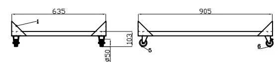 Support pour Saladette à 2 Portes