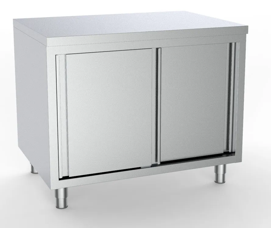 Meuble Inox Bas à 2 Portes - L 2000 x P 700 mm