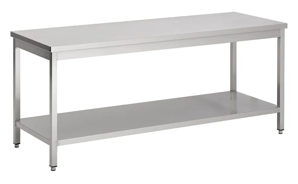 Table Inox avec Etagère - L 1800 x P 700 mm