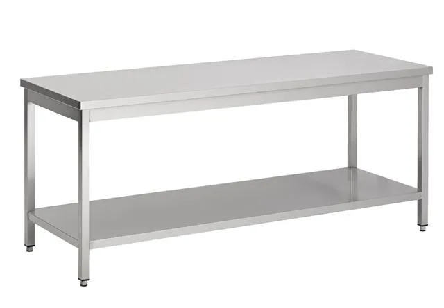 Table Inox avec Etagère - L 600 x P 700 mm