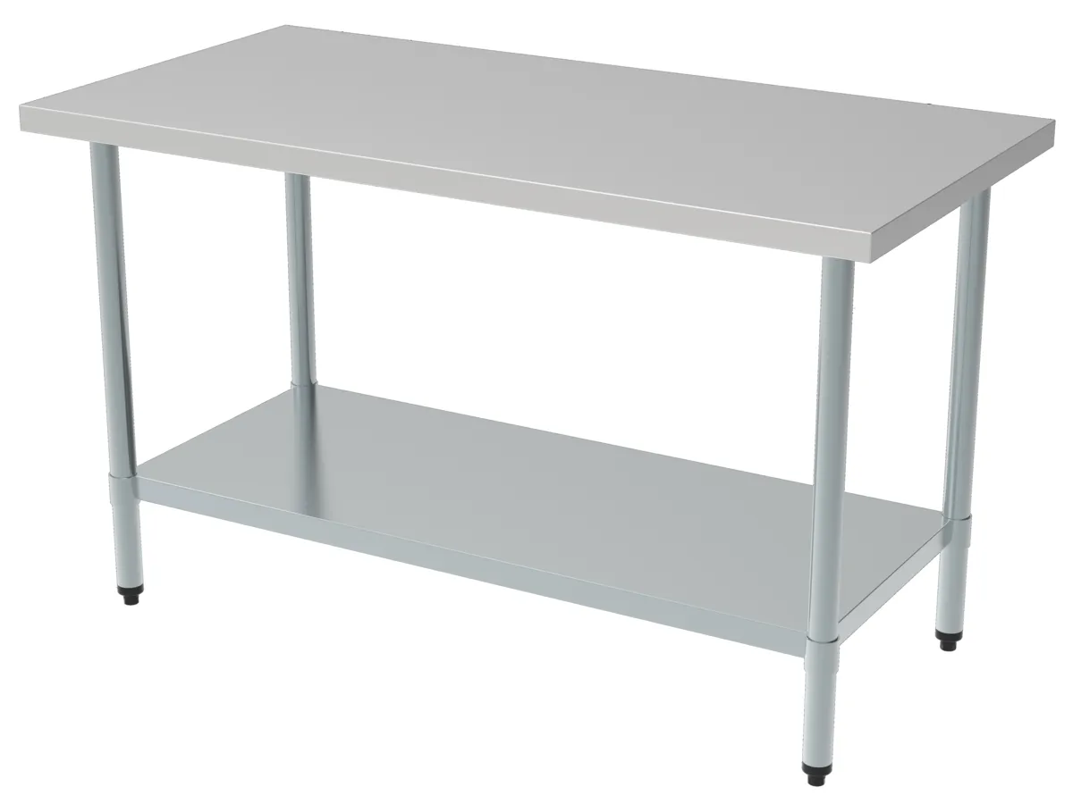 Table Inox avec Etagère - L 1000 x P 700 mm