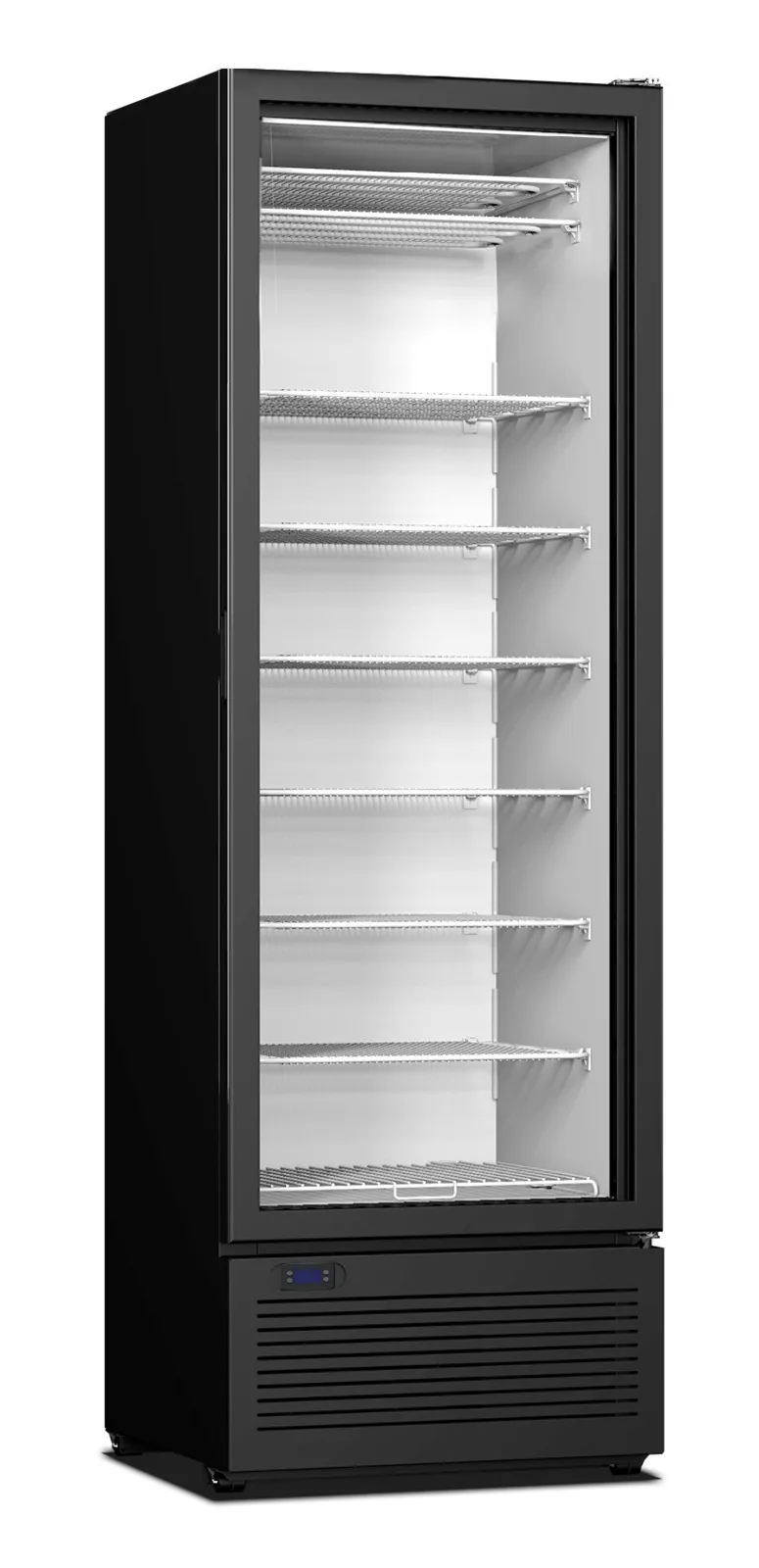 Armoire Réfrigérée Négative Noire - 1 Porte Vitrée - 417 L
