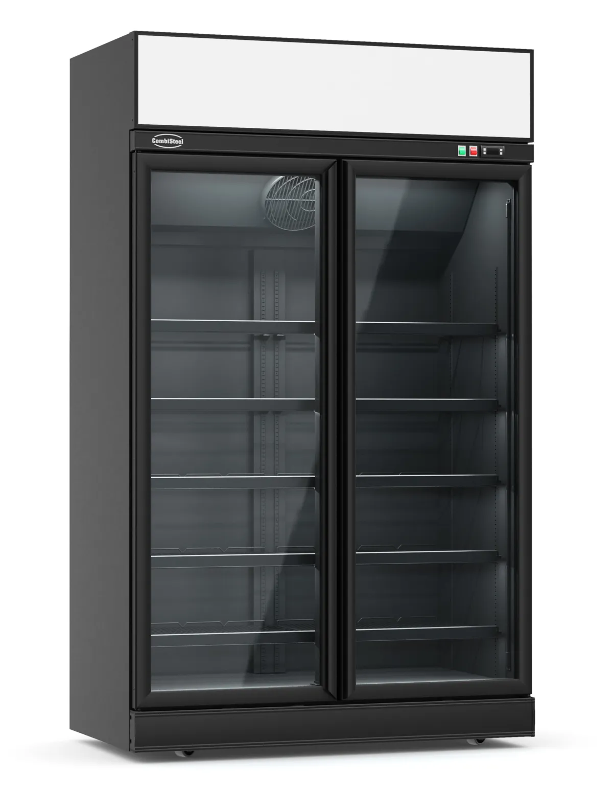 Congélateur à 2 Portes Vitrées Noir - 960 L