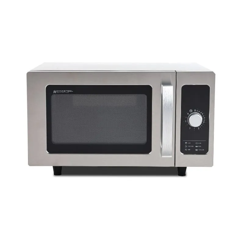 Four Micro-Ondes Professionnel 25 L 1000 W, Commande Mécanique, Minuteur, Porte Battante, Snacking CHR