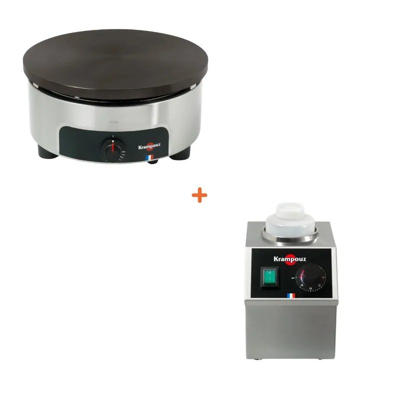 Pack Crêpière Gaz Standard et Chauffe Chocolat
