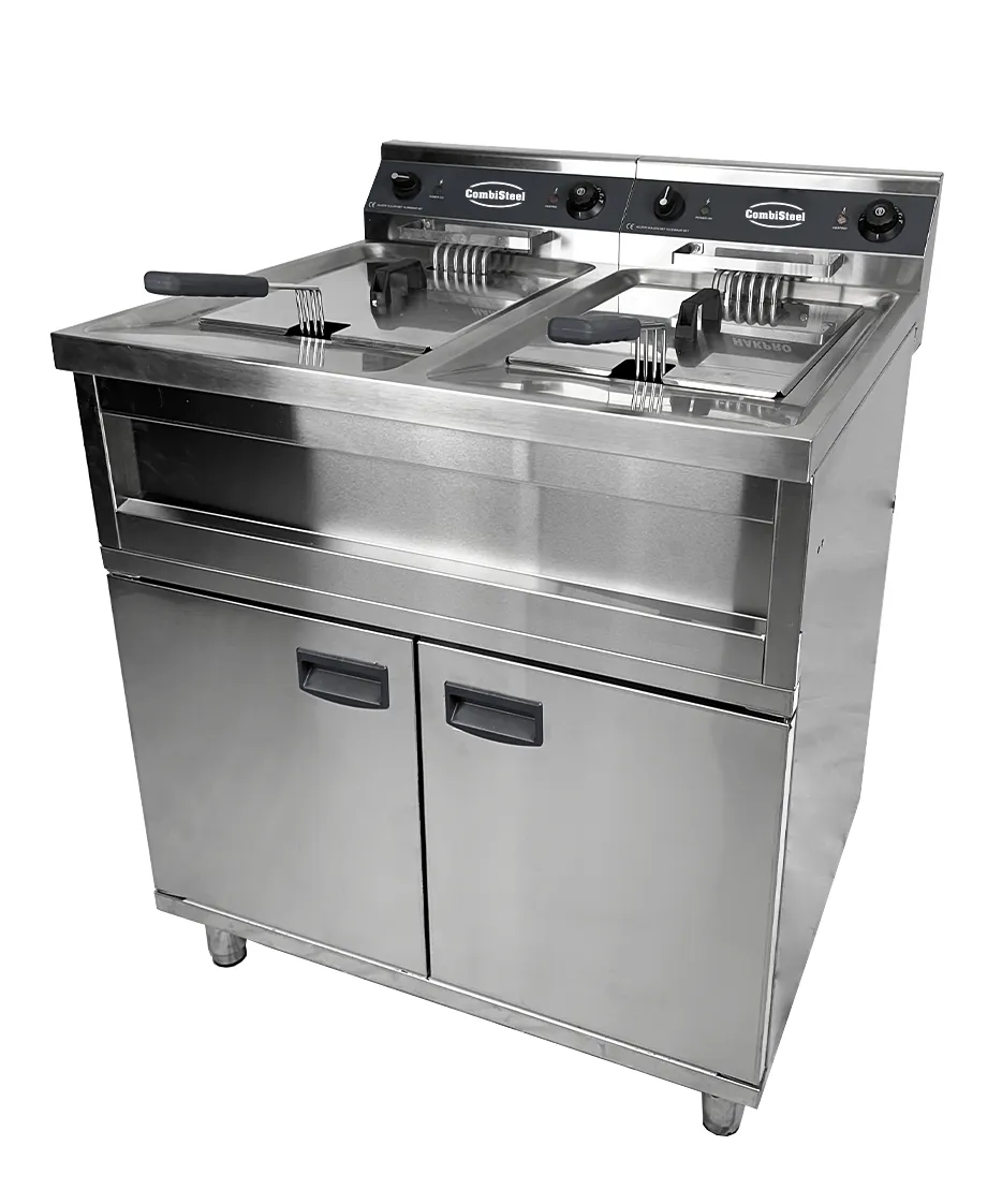 Friteuse Electrique sur Coffre - 2 x 12 L - 2 x 9000 W