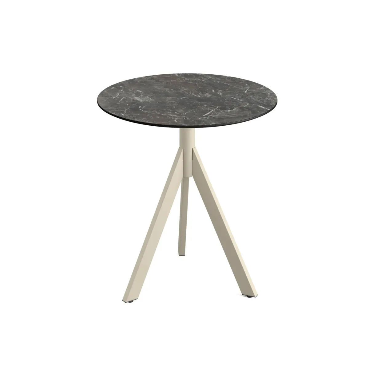 Table de Bistrot avec Piètement Sable Infinity Tripod et Plateau HPL Galaxy Marble - Ø 70 cm