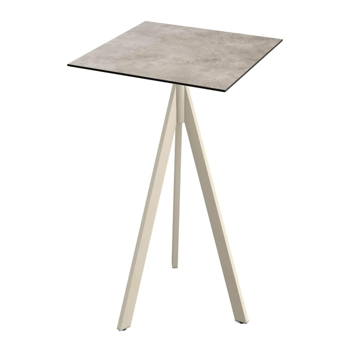 Mange-Debout Infinity Tripod avec Piètement Sable et Plateau HPL Moonstone - 70 x 70 cm