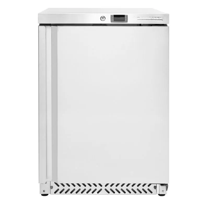 Armoire Réfrigérée Négative Inox 170 L -18°C 195 W, Porte Pleine Battante, 2 Niveaux, Sous Plan CHR