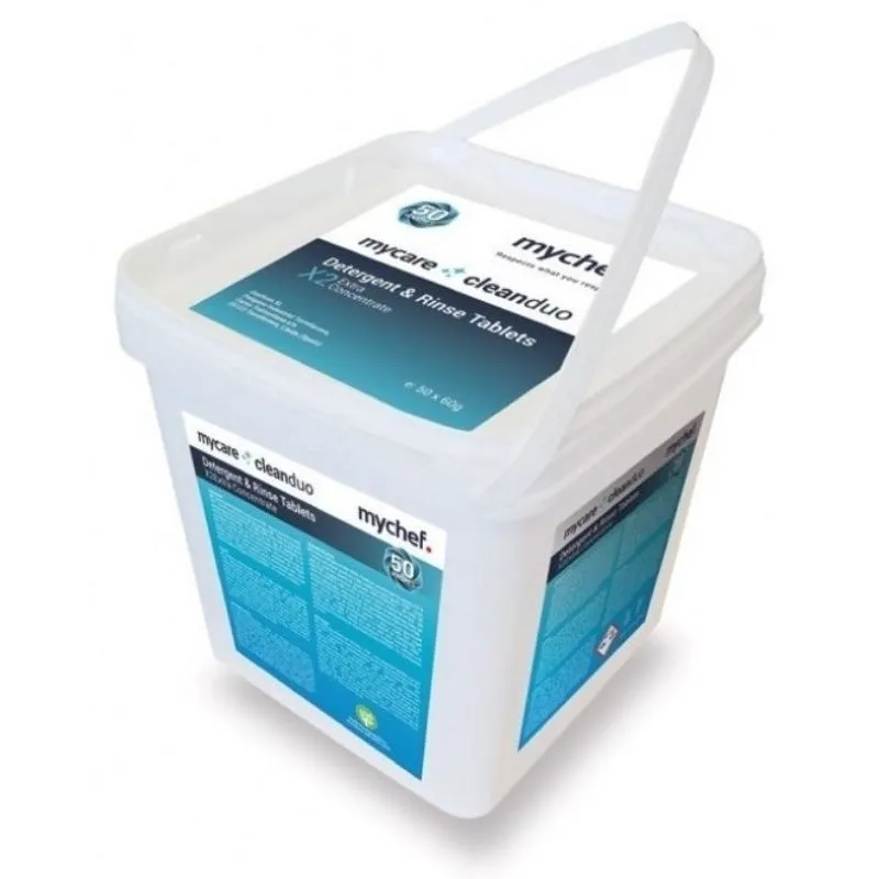 Tablette de Détergent et Liquide de Rinçage Clean Duo - 4 Lots de 50