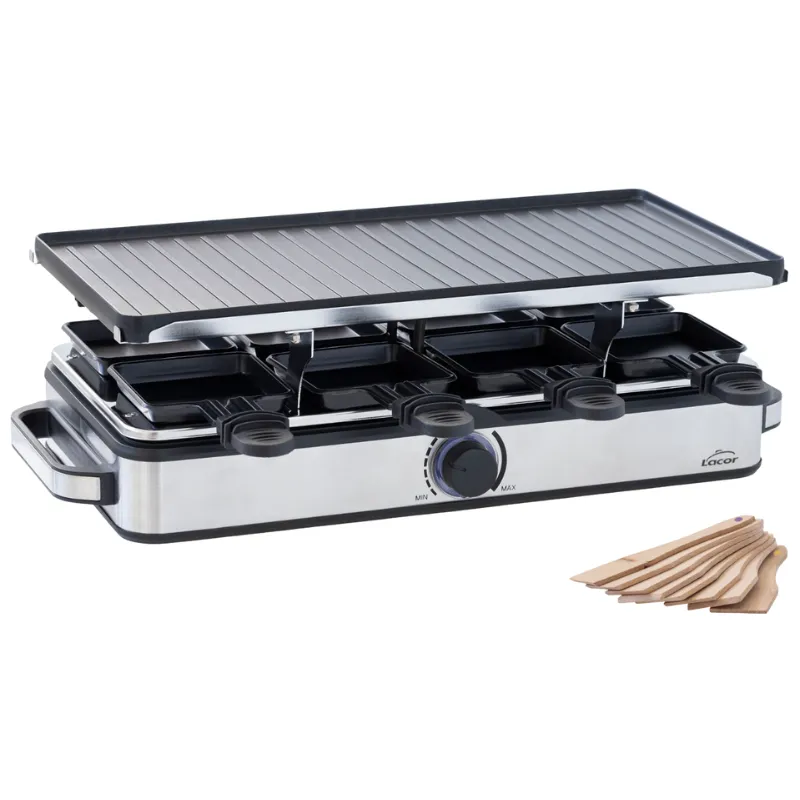 Appareil à Raclette et Grill - 8 Poêlons